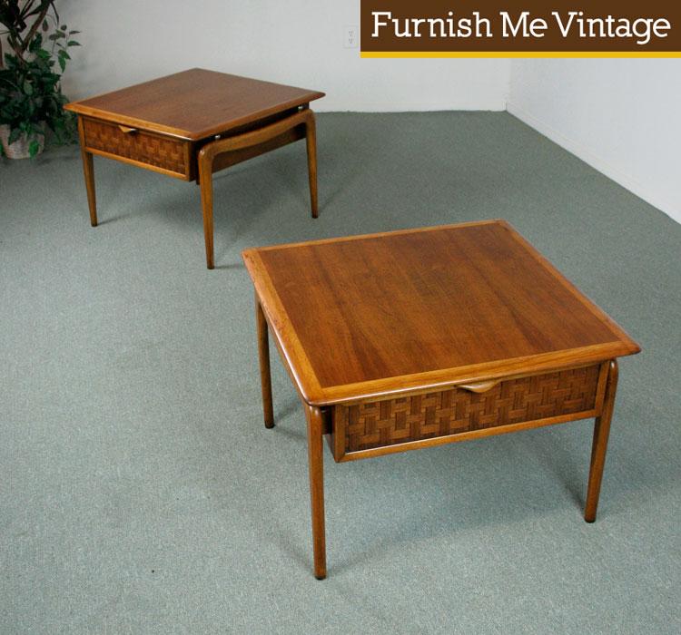 2 Mid Century Modern Lane Perception End Tables