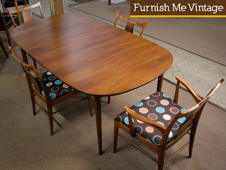 Vintage mid century modern deals dining table and chairs