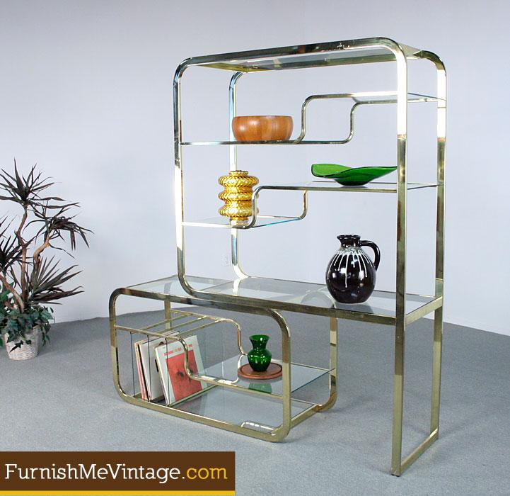 Vintage deals gold etagere