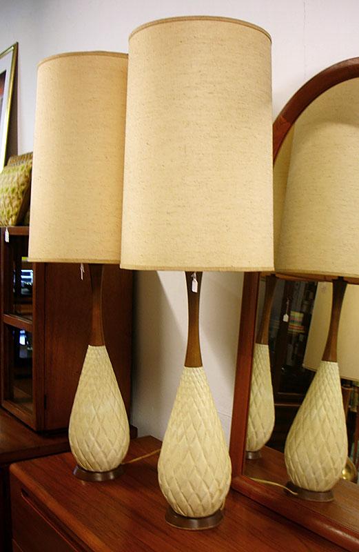 Mid century store modern ceramic lamps