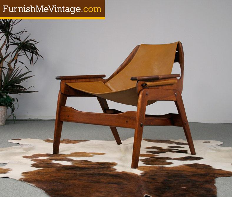 Restored Mid Century Modern Jerry Johnson Sling Chair