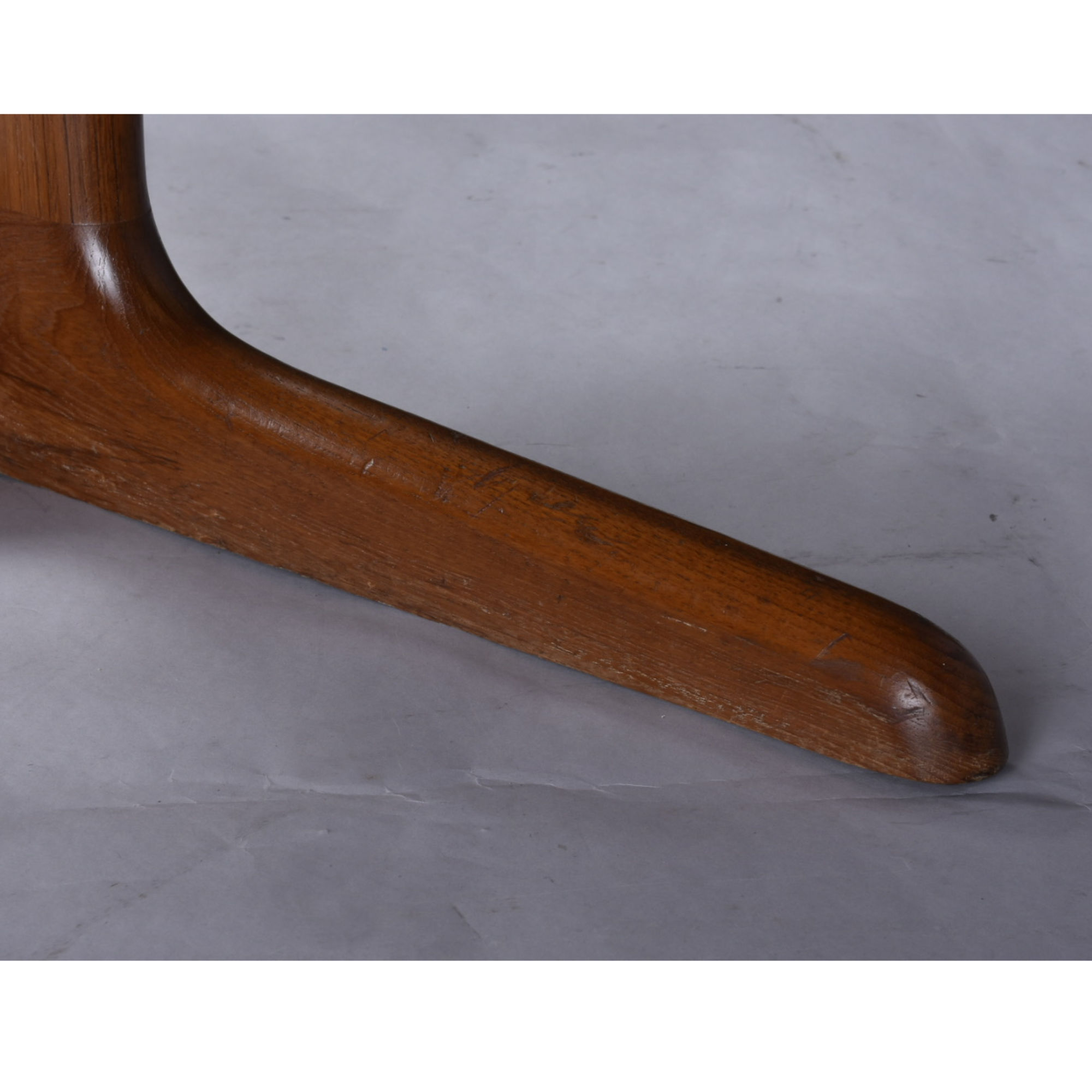 Scratches on teak dining the base