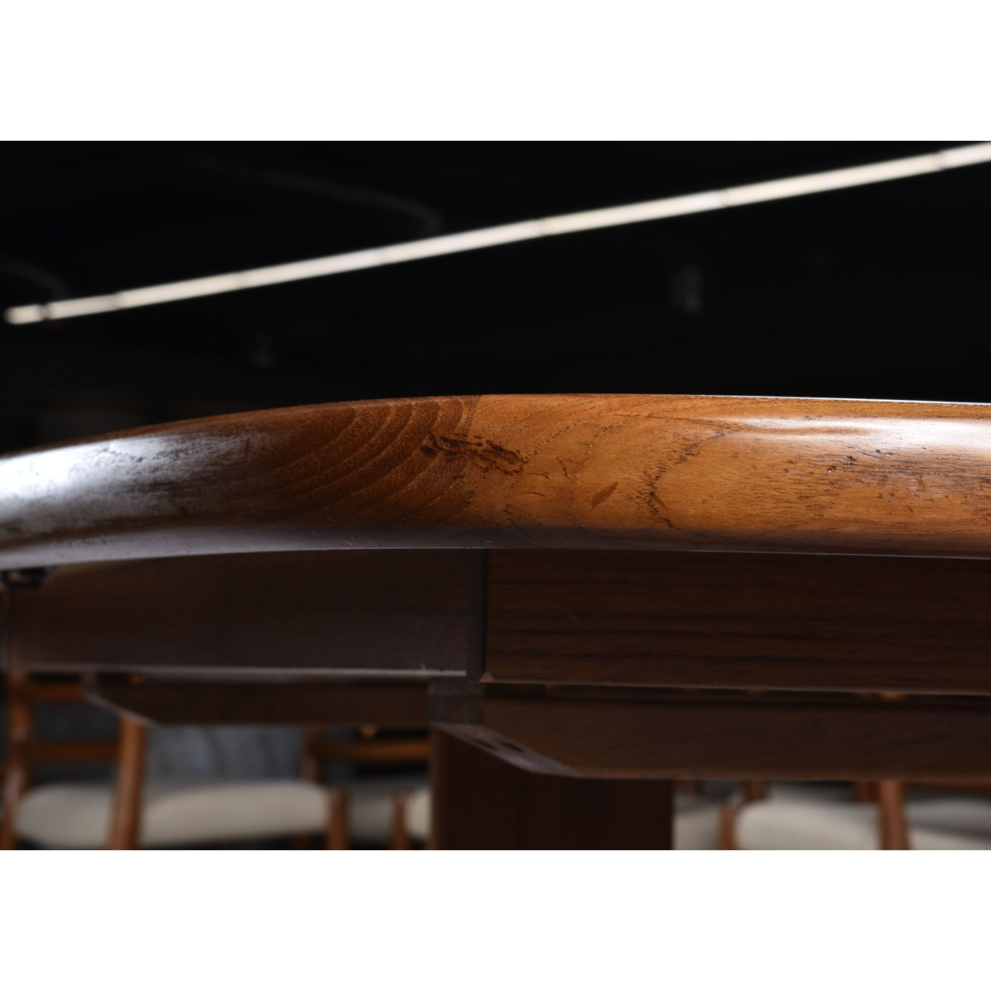 Expanding Danish Teak Oval Trestle Leg Dining Table by Rasmus - Image 11