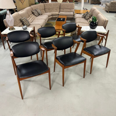 Kai Kristiansen Danish teak dining chairs model 42