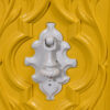 Ornate white pull on 1970s end table