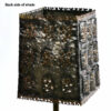 back of metal brutalist lamp shade