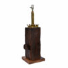 Vintage 1970s brutalist wood lamp