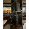 vintage mid century Brutalist table lamp