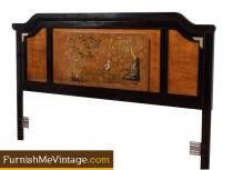Vintage King Size Asian Headboard