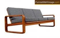 Restored Vintage Danish Modern Teak Sofa