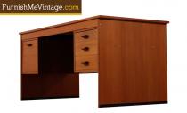 Refinished vintage Danish teak executive desk