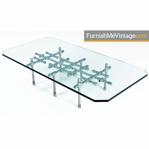 pipe glass coffee table