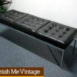 Vintage Mid Century Modern Florence Knoll Style Three Seater Bench