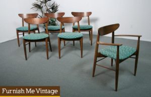 6 Peter Hvidt Style Danish Inspired Mid Century Dining Chairs
