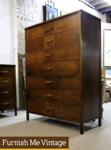 Tall Mid Century Modern RomWeber High Boy Dresser