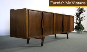 7ft Long Danish Style Low Mid Century Modern Credenza