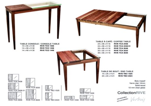 Verbois Rive TBO 1525 Contemporary End Table