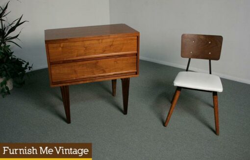 2 Drawer Mid Century Modern Dresser Chest