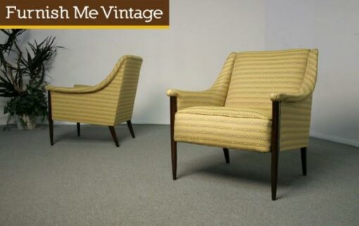 2 Harvey Probber Style Mid Century Arm Chairs