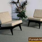 2 Mid Century Modern Paul McCobb Style Slipper Chairs