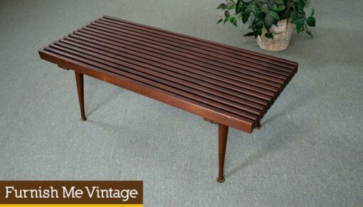 Small Vintage Slat Bench Coffee Table