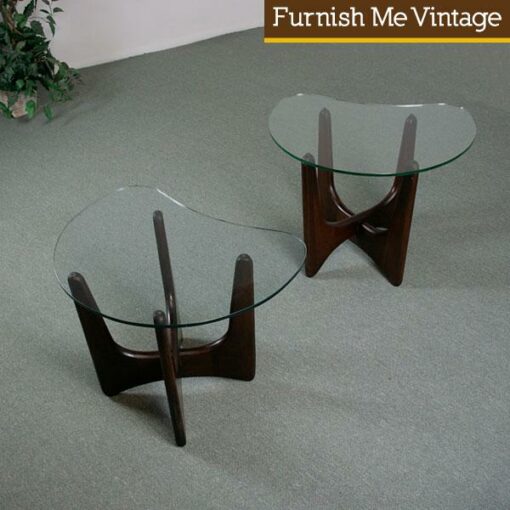 2 Vintage Pearsall Style Boomerang End Tables