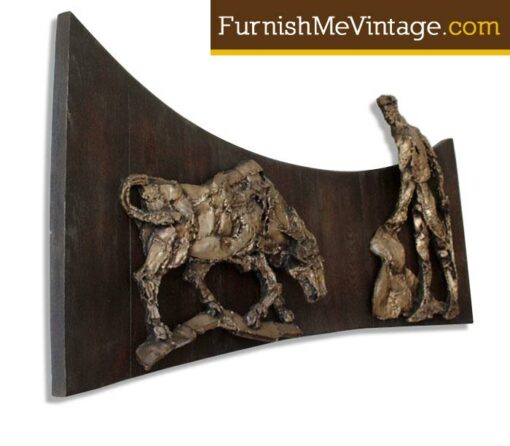 Large Retro Bullfighter Wall Hanging Sculpture