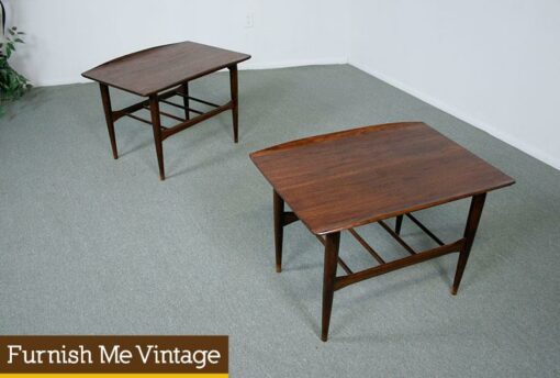 2 Mid Century Modern Danish Style End Tables