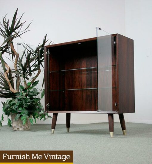 Mid Century Modern Danish Rosewood Bookshelf Cabinet