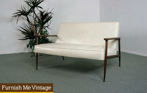 Mid Century Modern Danish Style Sofa Settee