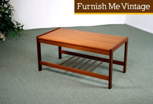 Small Mid Century Modern Danish Teak Coffee Table