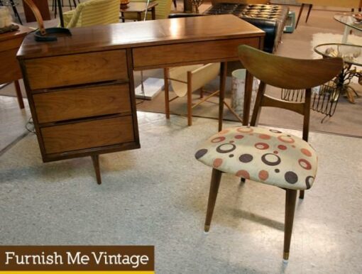 Mid Century Modern Desk with Chair