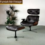 Vintage Eames Style Lounge Chair with Ottoman