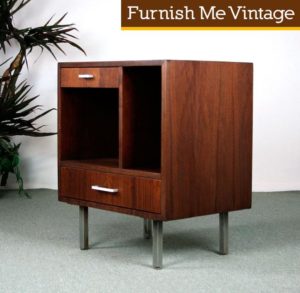 Small Mid Century Modern Cabinet End Table