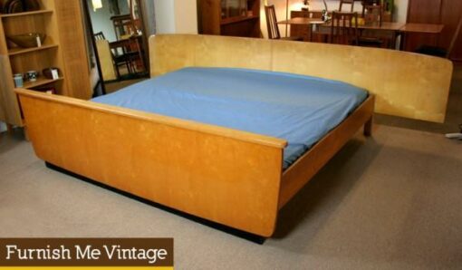 Mid Century Modern German Birch King Bed