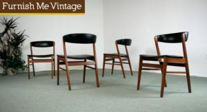 4 Danish Mid Century Modern Dining Chairs