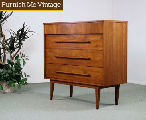 Mid Century Danish Style High Boy Dresser by Dixie