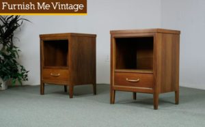 2 Tall Mid Century Modern Nightstands