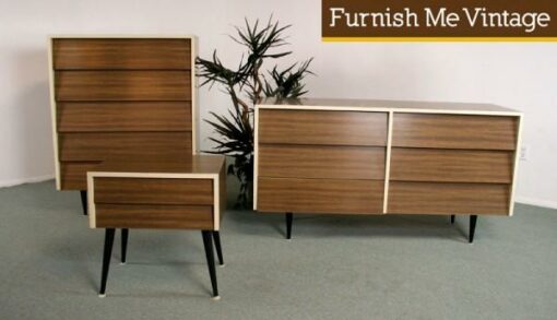 3 Piece Galloway’s of Tampa Formica Mid Century Bedroom Set