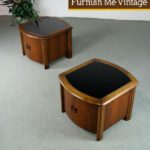 2 Vintage Wormley / Mont Style End Table Nightstands