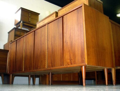 Vintage Mid Century Modern Credenza with Cabinets