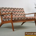 Mid Century Modern Reupholstered Danish Style Sofa