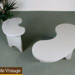 Retro Kidney Bean End Table and Coffee Table