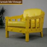 Retro 1970s Post Modern Yellow Strap Chair