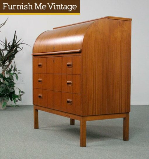 Danish Modern Teak Secretary Desk