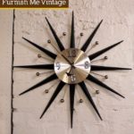 Retro Elgin Sunburst Wall Clock