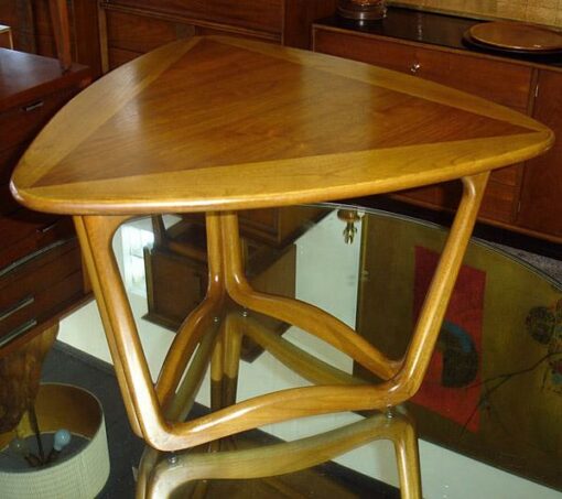 Triangular Danish Style End Table by Lane Vintage