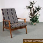 Retro Danish Style High Back Lounge Chair