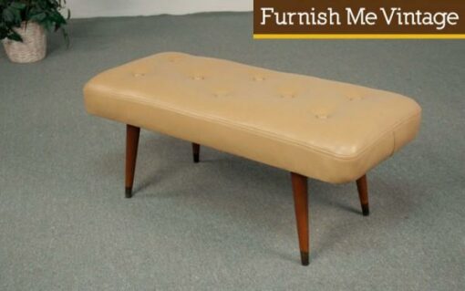 Mid Century Modern Small Reupholstered Bench