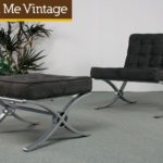 Contemporary Reproduction Barcelona Chair & Ottoman